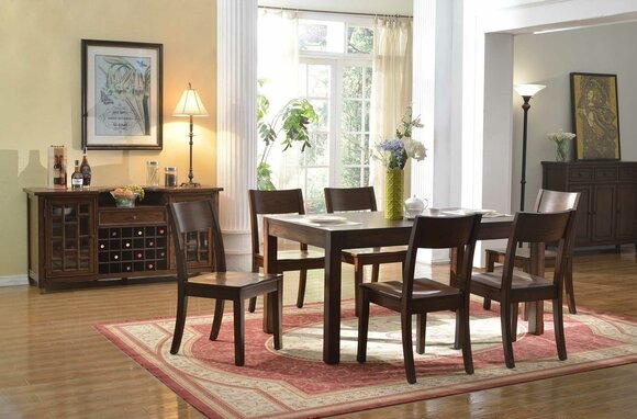 Esstisch 6x Stühle Weinschrank 8tlg. Esszimmer Set Gruppe Garnitur Tisch Regal