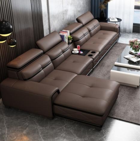 Sitz Möbel Wohnlandschaft Luxus Kunstleder Ecksofa L-form Polster Modern Relax