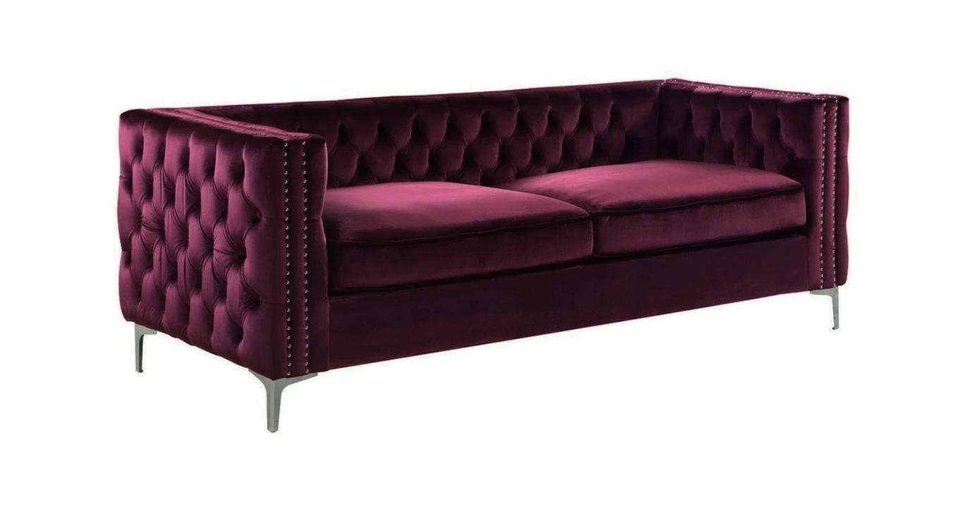 bordaux chesterfield couch luxus samt stoff couchen sofa set knöpfe polster neu