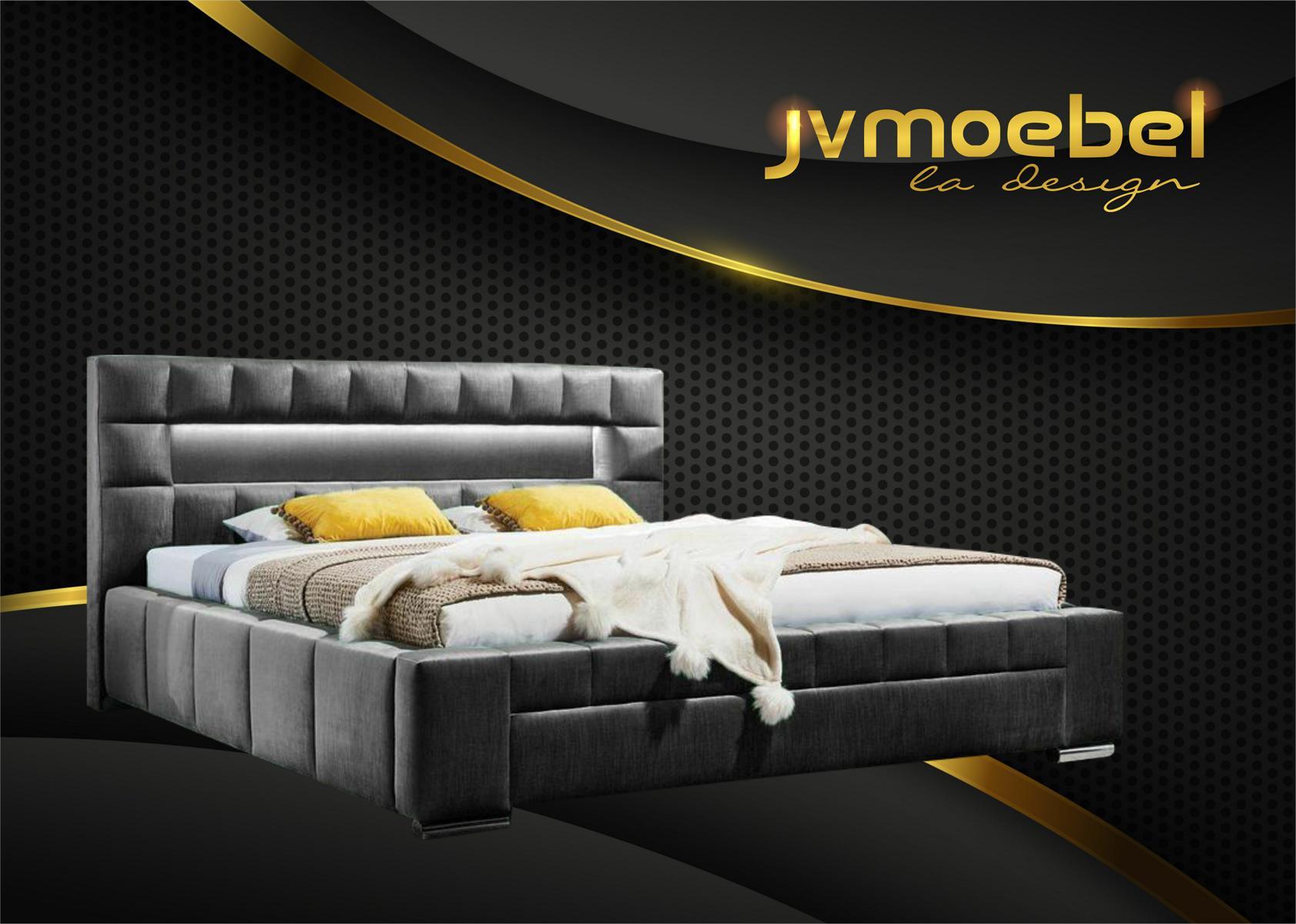 Bett inkl LED Beleuchtung Schlafzimmer Design Möbel Modern Betten Luxus Doppel