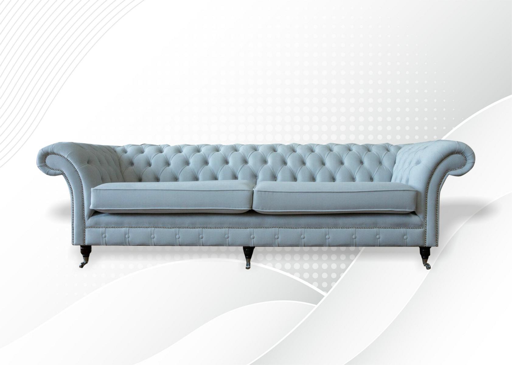 Polster Sofas Design Luxus Couch Sofa 4 Sitzer Stoff Couchen Viersitzer Samt Neu