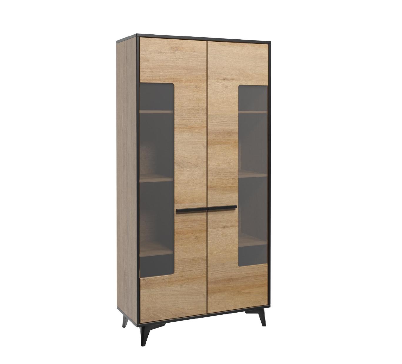 Vitrinen Kommodenschrank Glas Designer Schrank Holz Neu Kommode Vitrine Kommoden