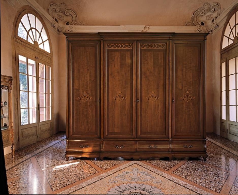 Massiv Holz Kleiderschrank Möbel Schrank Schlafzimmer Schränke Made in Italy Neu