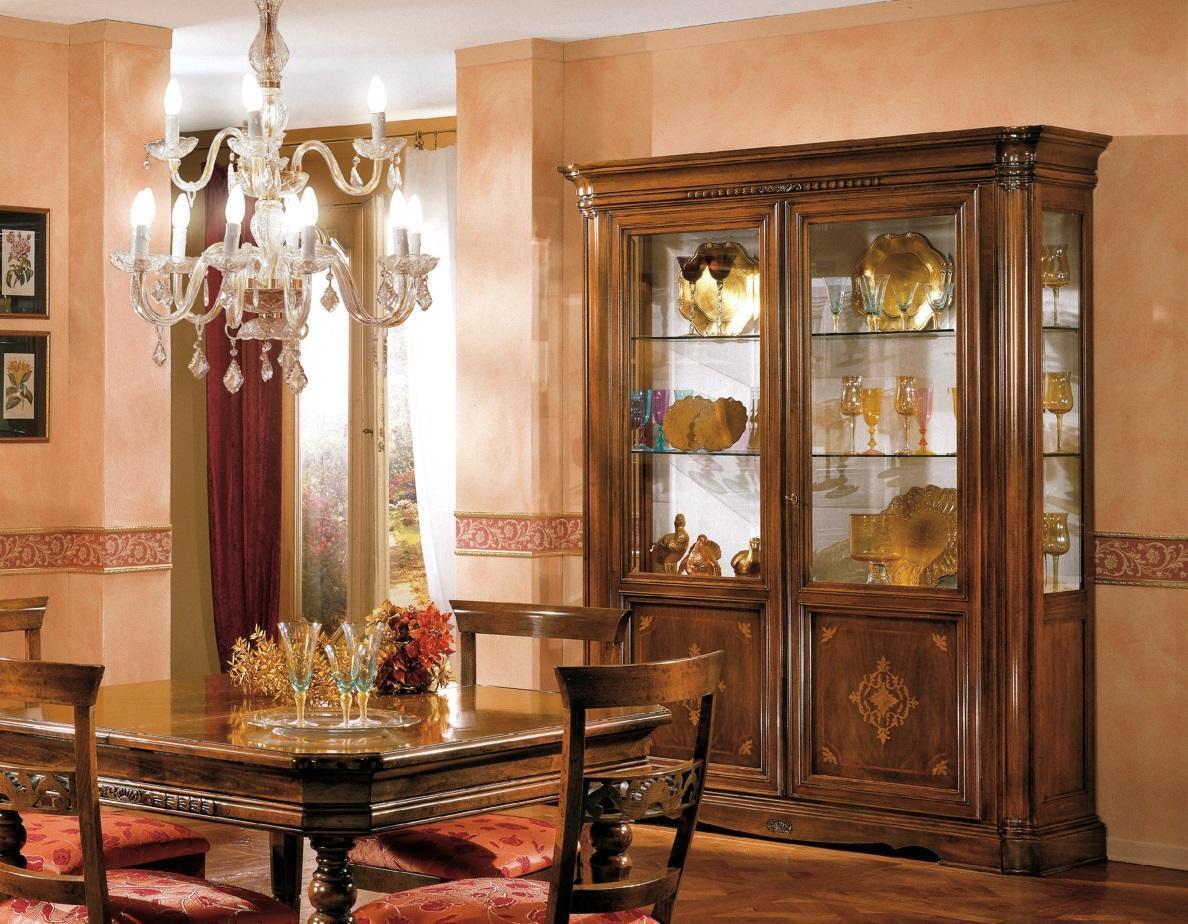 Vitrine 2 Tür Schrank Vitrinen Wohnzimmer Schränke Design Schrank Möbel Glas Neu