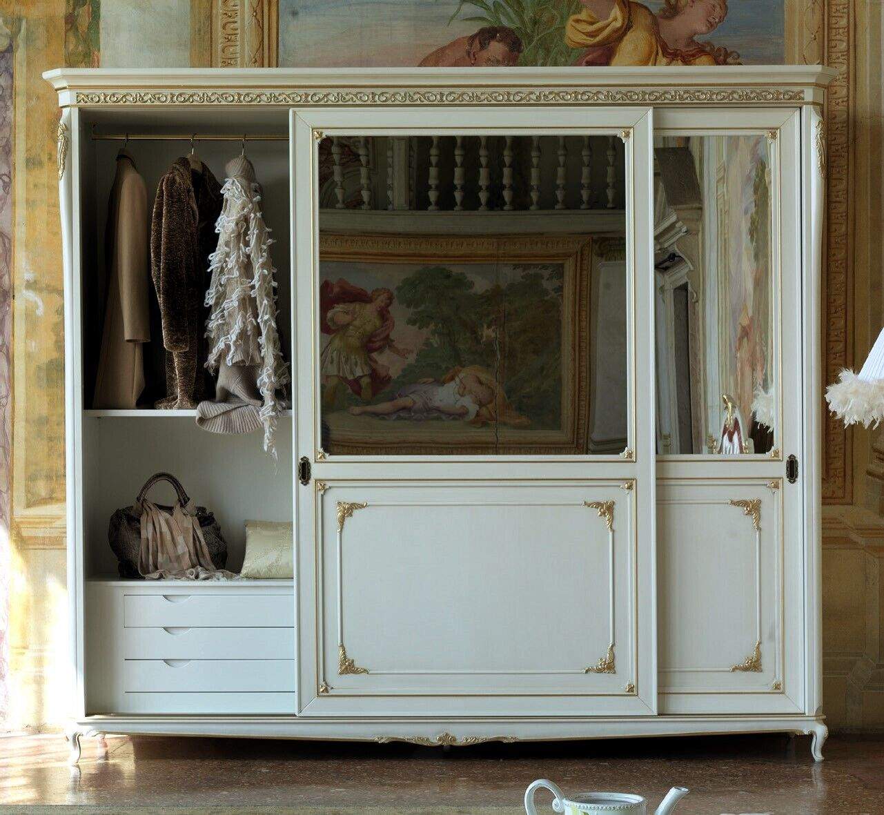Schränke Anrichte Neu Mehrzweck Design Holz neu Klassisch Regal Kleider Schrank