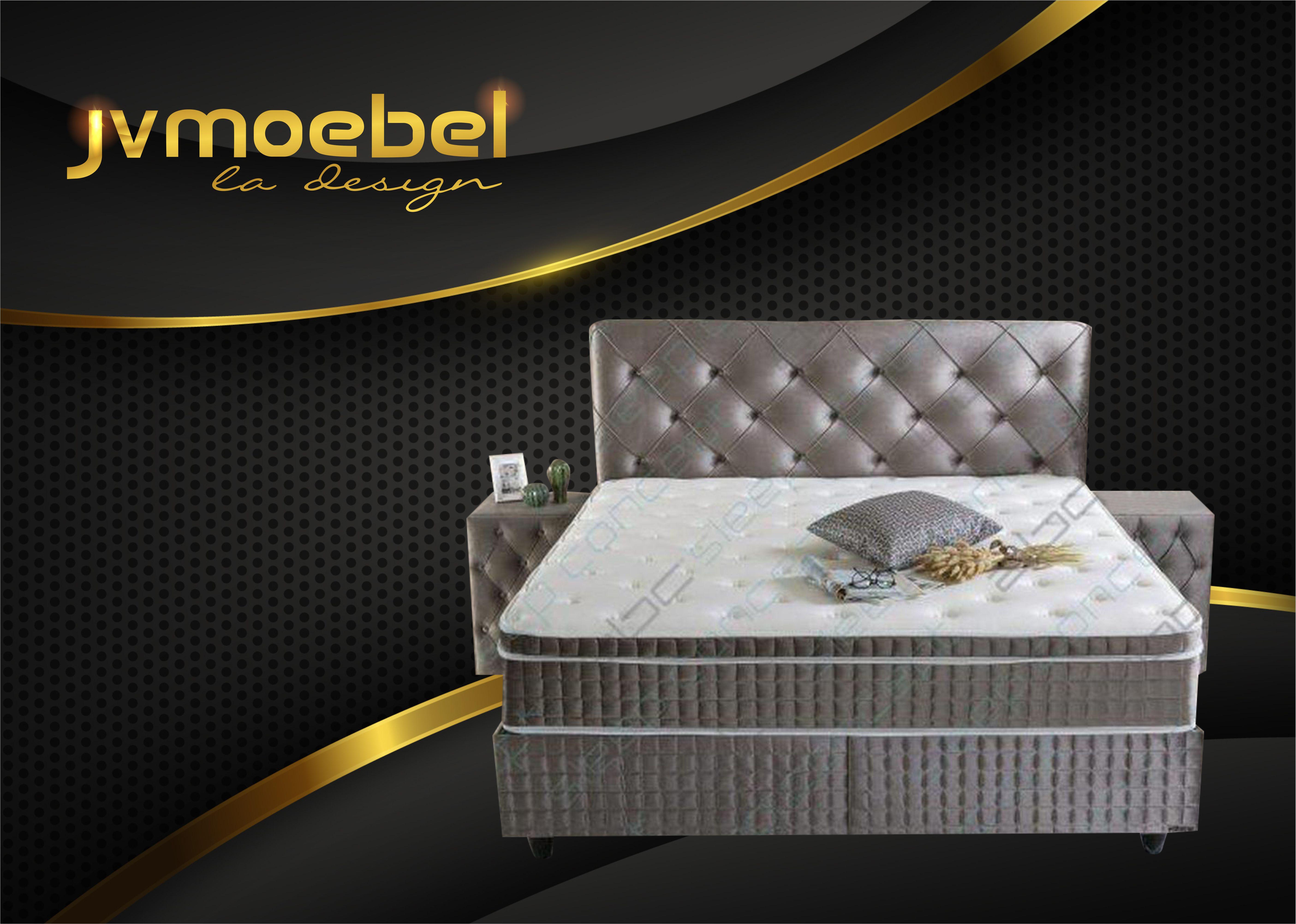 Edles Bett 3-teiliges Set Nachttisch Möbel Luxusmatratze Schlafzimmer Neu