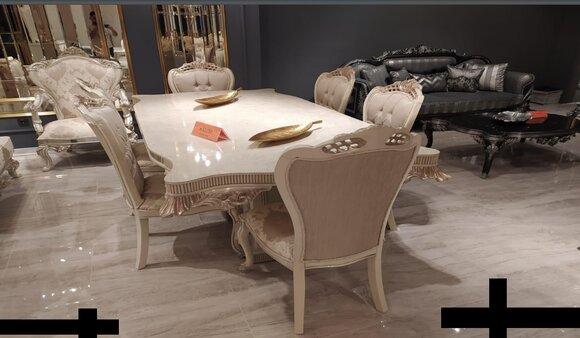 Luxus Esszimmer Esstisch Stuhl Ess Gruppe Garnitur Set Holz Tisch Tische
