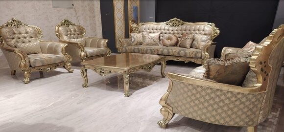 Set 5tlg Sofagarnitur 3+3+1+1 Sitzer Couchtisch Garnitur Sofa Stoff Sofas Couch