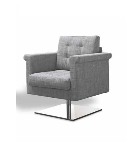 Design Couch Lounge Textil Sitzer Grau Möbel Einsitzer Sessel Stoff Relax Sitz