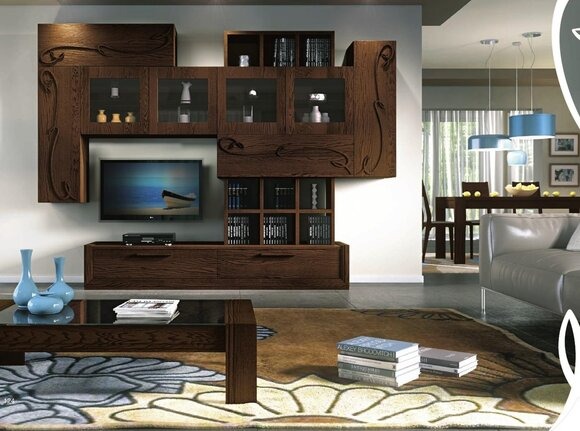 Wohnwand tv Wand Anbauwand Wohnzimmer Möbel rtv Wohnwände Schrank Regal