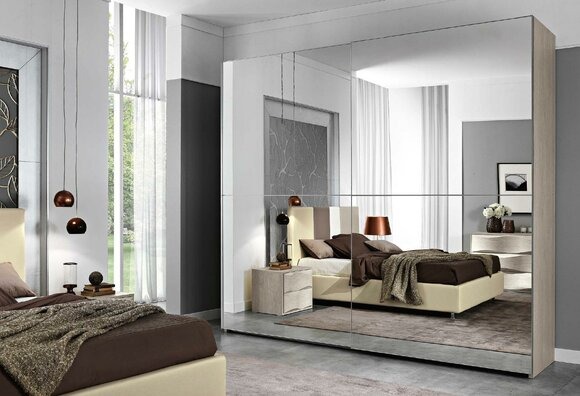Kleiderschrank Schwebetüren Schränke Holz Schrank Schlafzimmer Garderobe Möbel