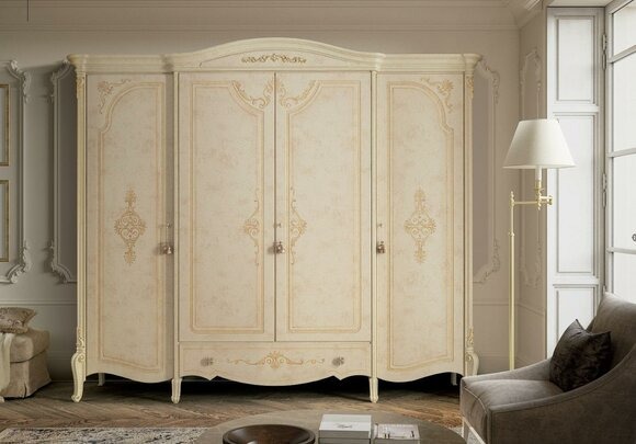 Kleiderschrank Schrankk Barock Stil Holz Möbel Klassische Schlafzimmer Schränke