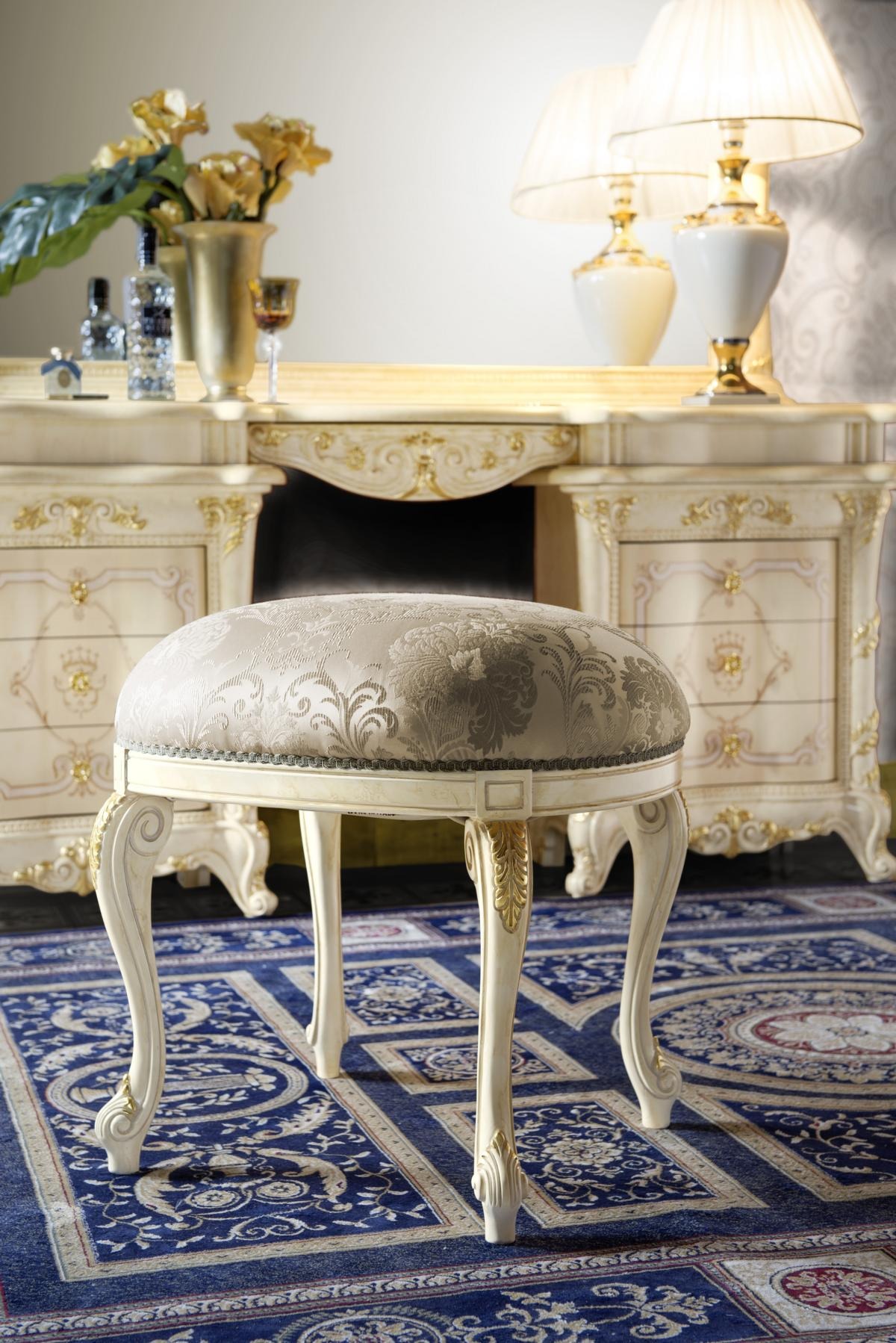Ottomane Sitzhocker Sitzpouf Designer Hocker Polster Wohnzimmer Bank Fußhocker