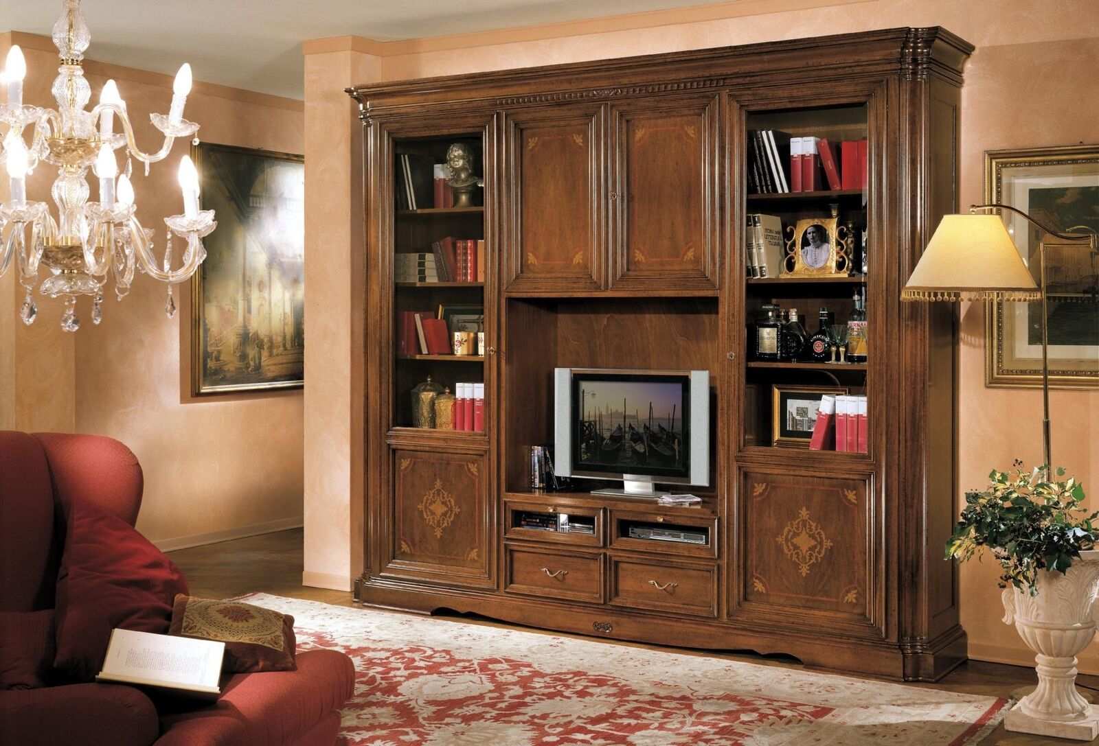 tv Schrank Wandschränke Regal Holz Wohnzimmer Möbel Neu Wohnzimmer Wandregal