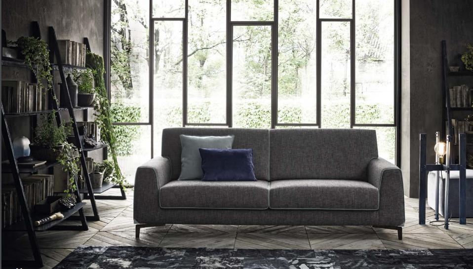 Design Grau Sofa 3 Sitzer Modern Stoff Couch Sofa Polster Sofas Luxus alfitalia