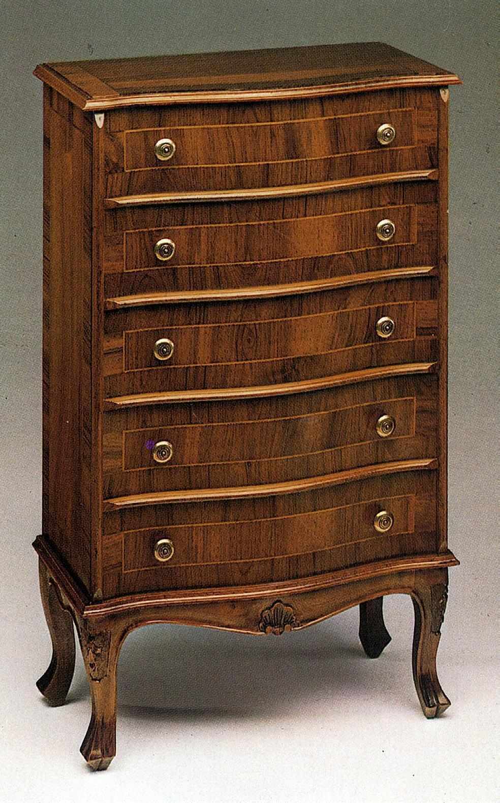 Moderne Kommode in Braun - 5 Schubladen Schlafzimmer Schrank vielseitig Neu