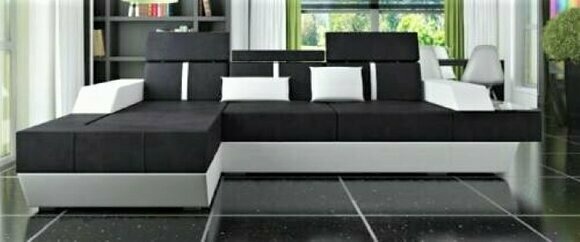 Stoffsofa Ecksofa Textilsofa Sofa Couch Textil Stoff Wohnlandschaft Polster Neu LE MANS I TEXTIL SOFA