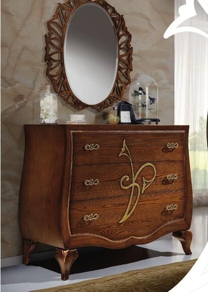 Kommode Luxus Kommode Schrank Regal Möbel Holz Kleiderschrank Spiegel