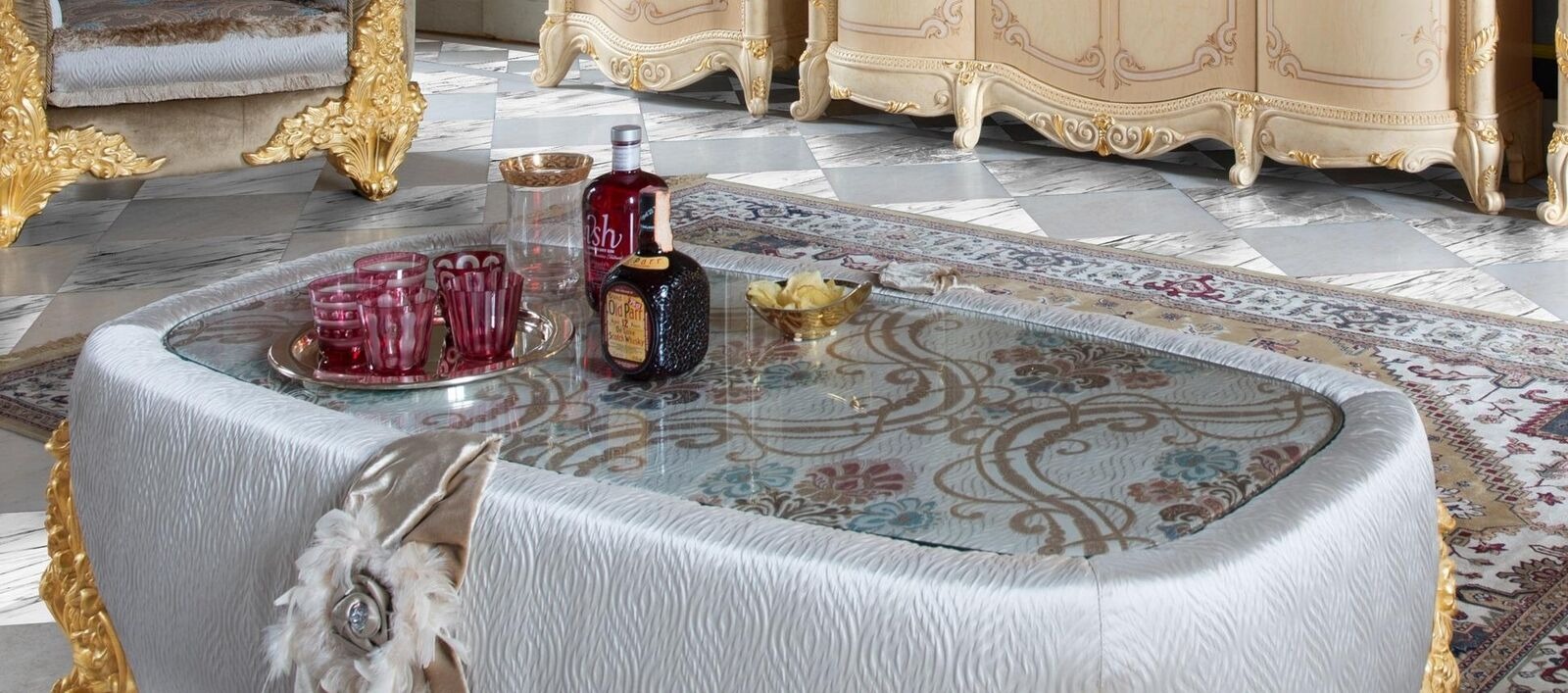 Wohnzimmertisch Holz Tische Beistell Sofa Barock Couchtisch Tisch Beistelltisch