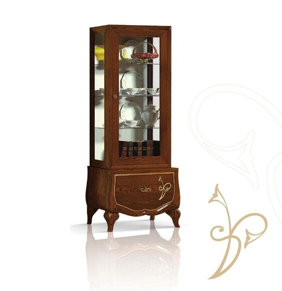 Vitrine Schaufenster Vitrinen Glas Schrank Antik Stil Modern Holz Design Möbel