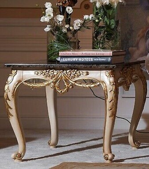 Couchtisch Tisch Beistelltisch Wohnzimmer Holz Royal Beistell Barock Italien Neu