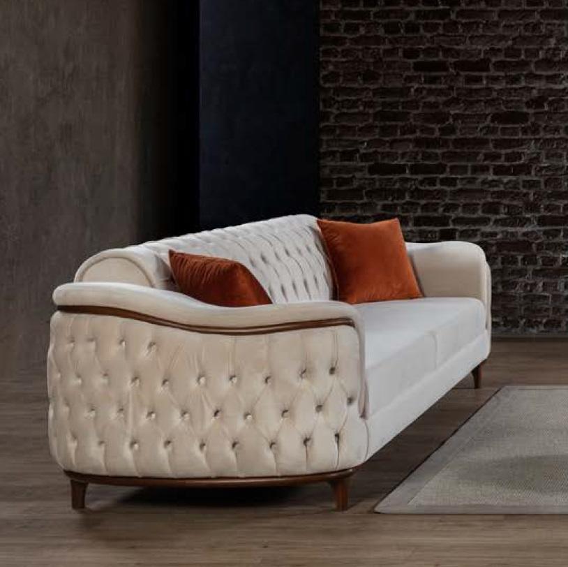 Luxus Dreisitzer Weiß Sofa 3 Sitzer Sofas Sitz Design Möbel Couchen