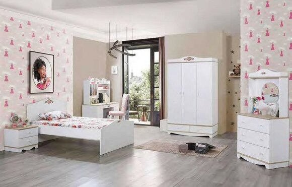 Kinderzimmer Jugendzimmer Design Schlafzimmer Luxus Möbel Komplett Set Neu 5tlg