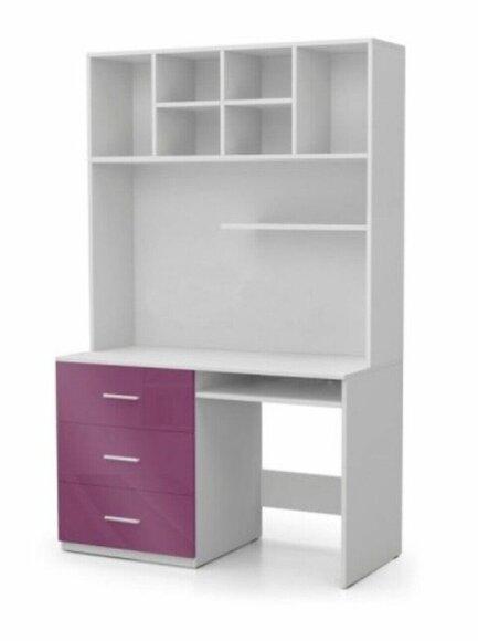 Schreibtisch Hochglanz Lila Tisch Büro Kinderzimmer Jugendzimmer Tische Neu