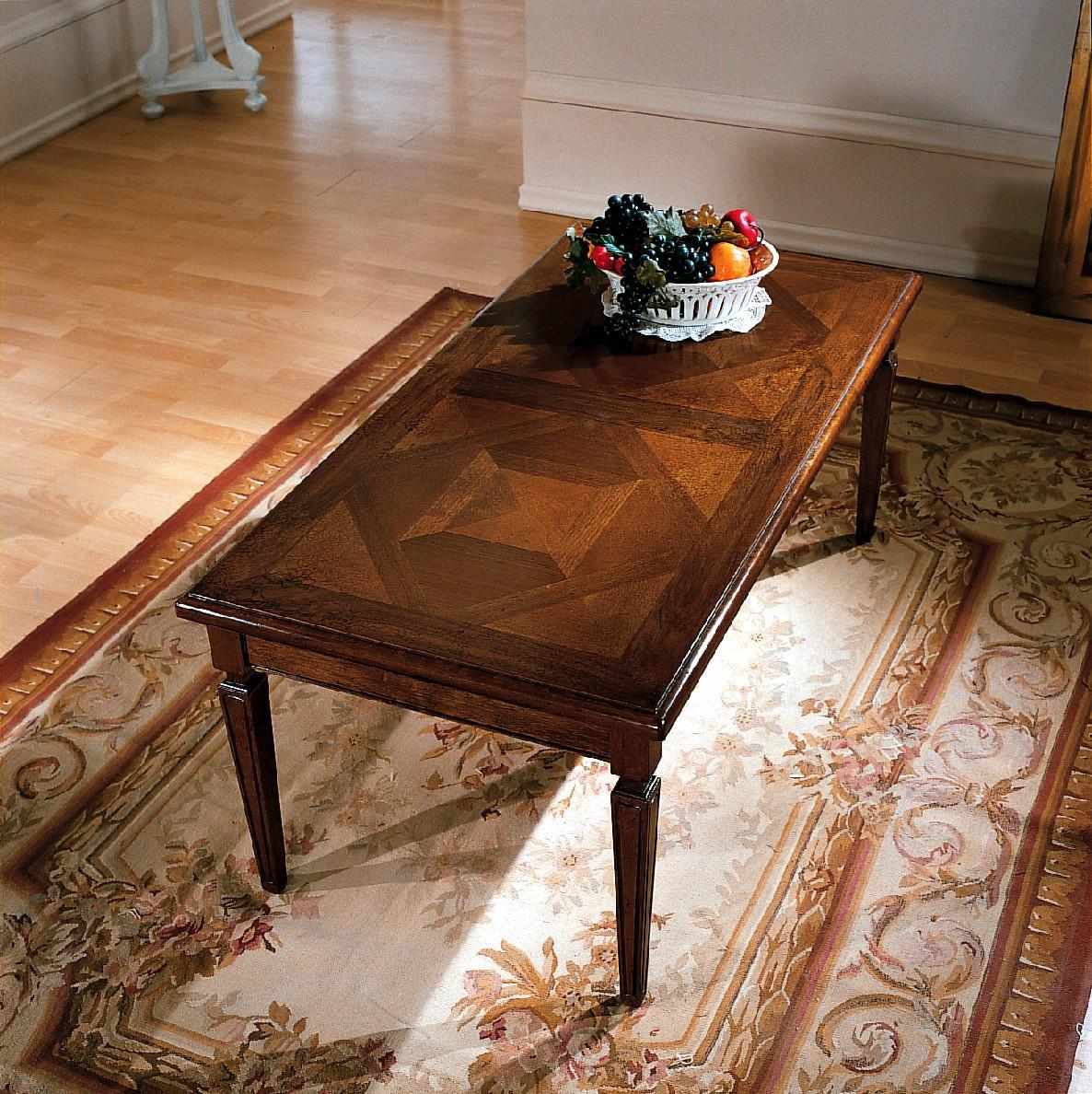 Klassischer Couchtisch Tisch Wohnzimmer Tische Barock Holz Couchtische