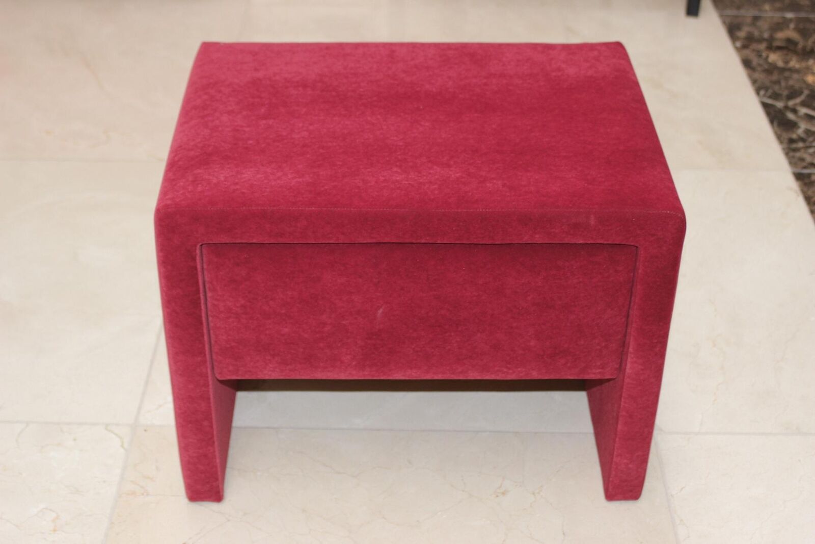 Roter Textil Nachttische Nachttisch Konsole Konsolen Schlafzimmer Sofort