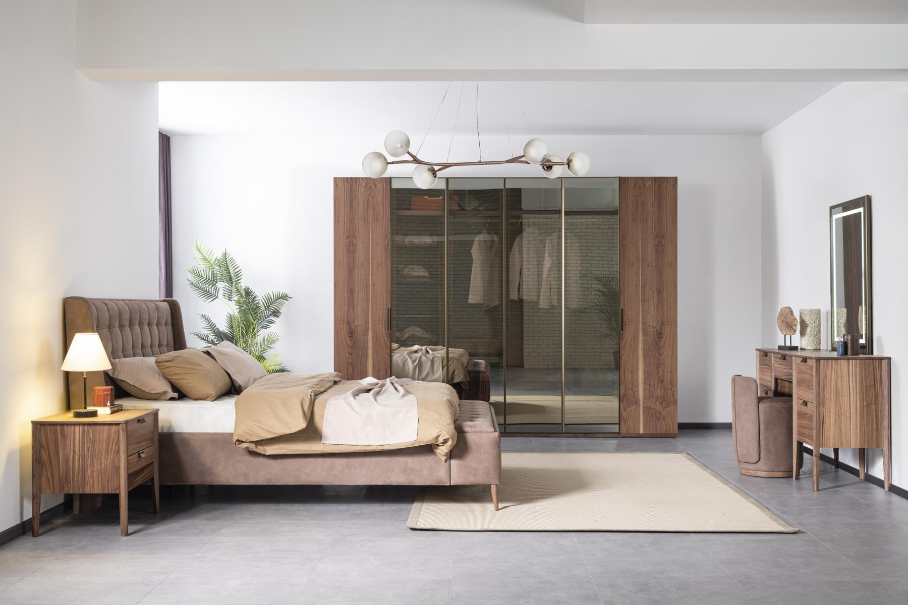 xxl Kleiderschrank hoch braun schlafzimmer Schränke Glasschrank holz moderne neu