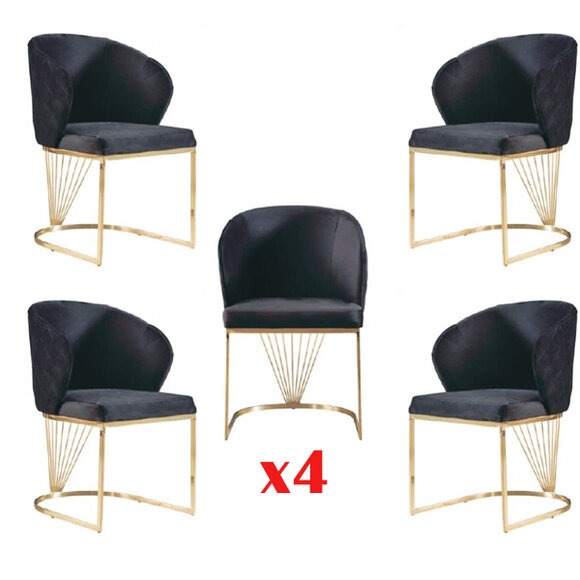 Esszimmer Set Essgruppe Modern Edelstahl 4tlg Set