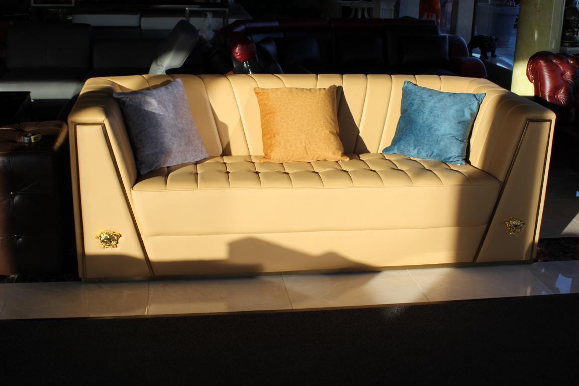 Sofa 3 Sitz Sofas Sitz Design Couch Dreisitzer Luxus Möbel Stil Leder Sofort