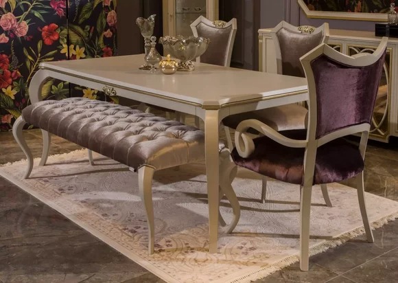 Luxus Esszimmer Esstisch Stuhl Set Gruppe Garnitur Tisch Garnitur 5tlg.