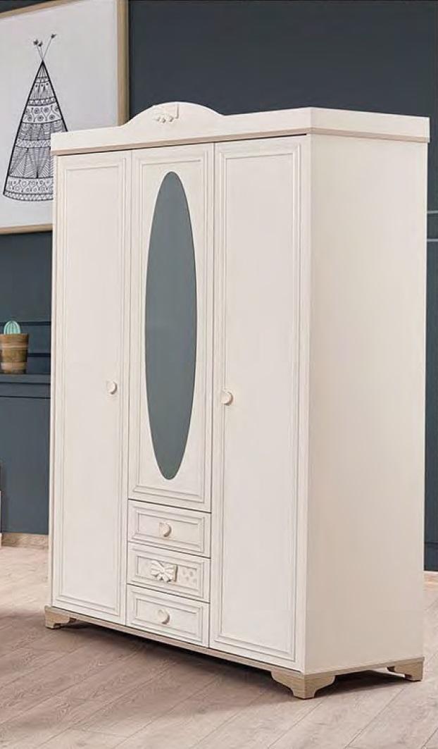 Landhaus Kleiderschrank Schlafzimmer Holz Klassisch Schrank Möbel Schränke Neu