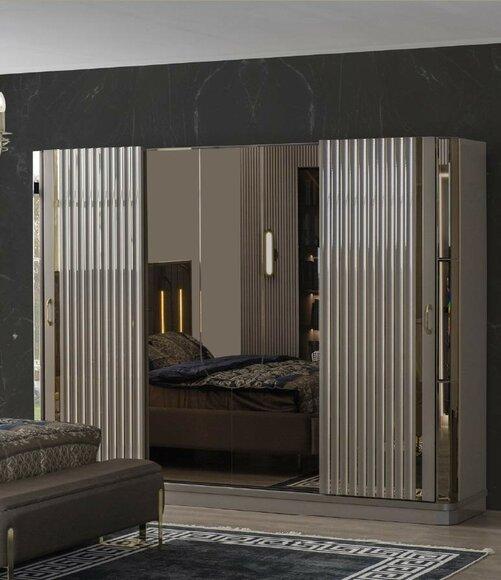 Kleiderschrank Holzschrank Schrank Schlafzimmer Luxus Schränke Braun