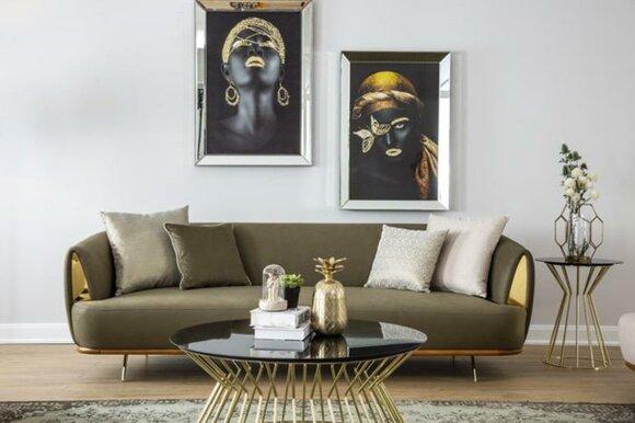 Luxus Sofa 3-Sitzer Stoff Wohnzimmer Modernes Design Sofas Polster Couchen