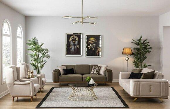 Sofagarnitur Couch Sofa Set 4tlg. Garnitur Sofas Couchen Möbel Einrichtung