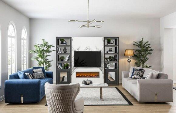 Sofagarnitur 3+3+1 Sitz Set Design Sofas Polster Leder Couchen Sofa