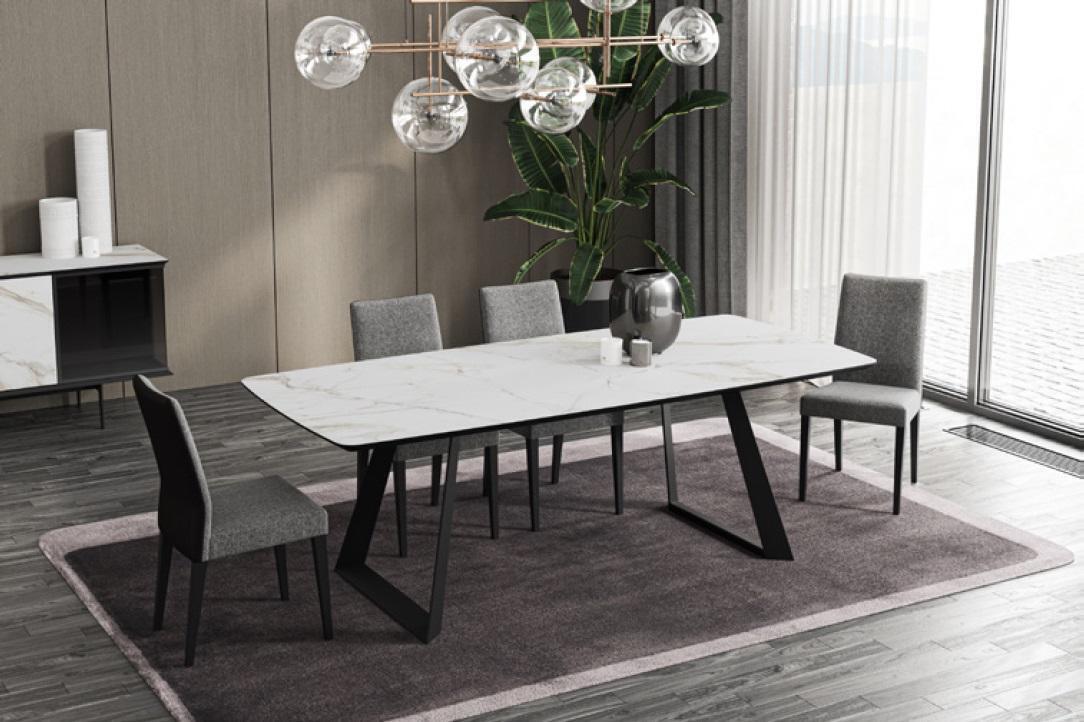 Moderne Esstische Tisch Metall Esstisch Moderne Möbel Schwarz Edelstahl Neu