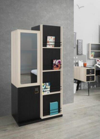 Bücher Regal Schwarz Jugendzimmer Regale Schrank Holz für Möbel Neu