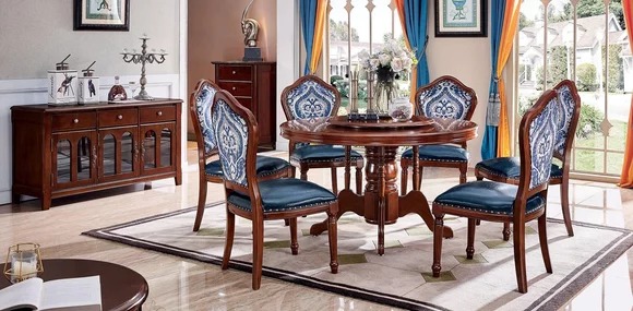Essgarnitur Tisch Essgruppe 6 Stühle Lehnstühle Esszimmer Gruppen Holz