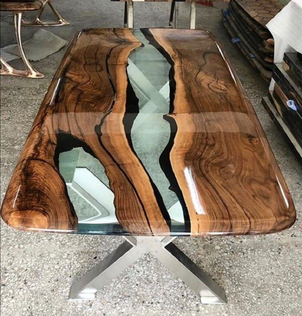 Couchtisch epoxidharz tisch Holz Handarbeit Tische Massive Möbel Harz Sofort