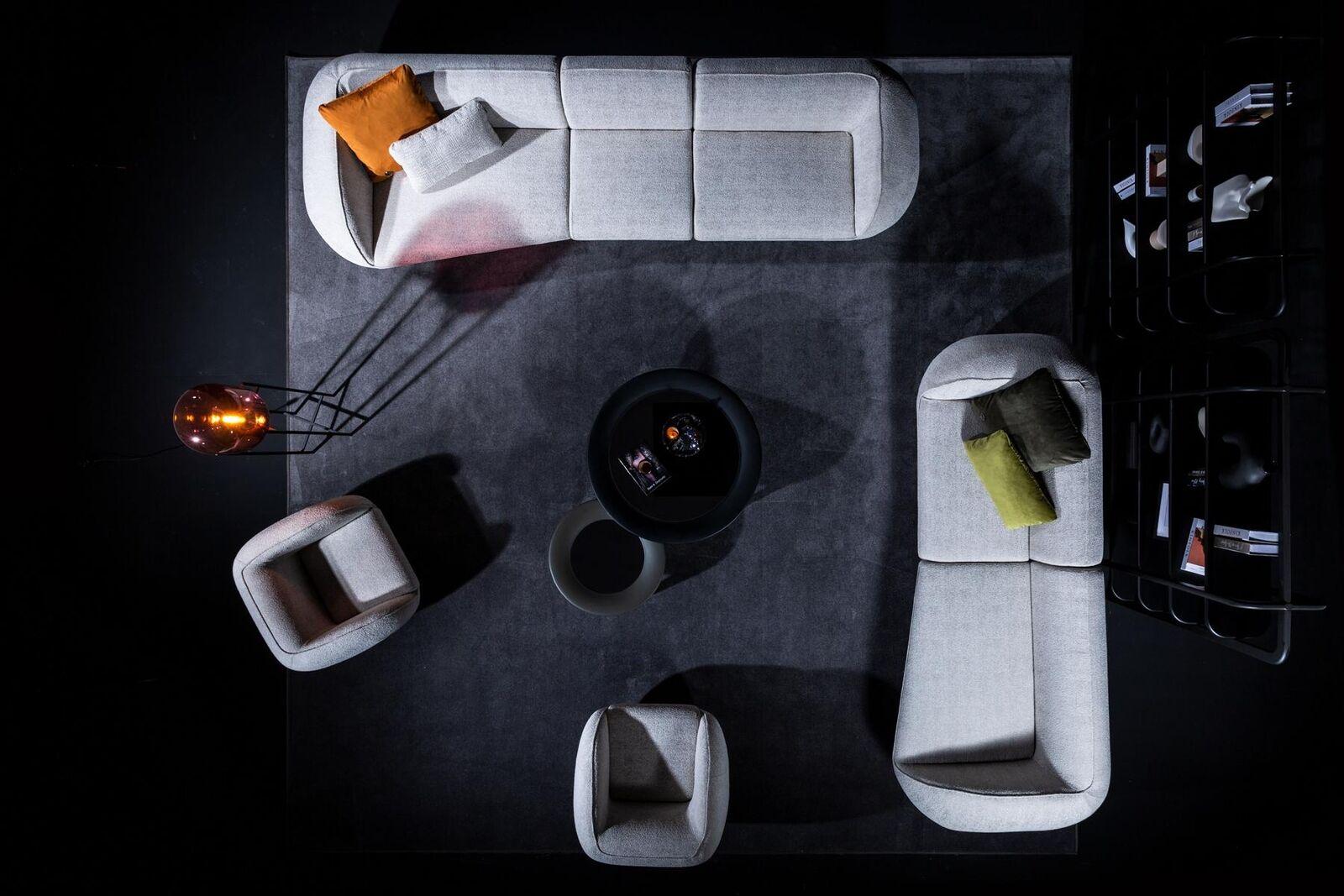 Sitzgarnitur Wohnzimmerset Fünsitzer Sessel Viersitzer Polstersofas