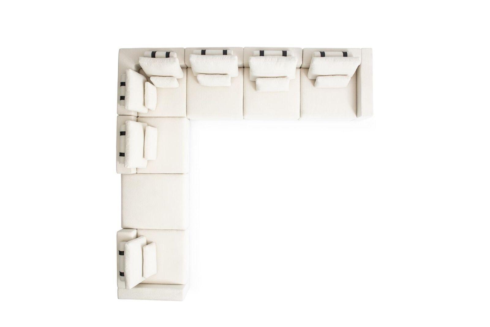 Sofa L-Form Luxus Polstersofa Wohnzimmer Textil Neu Möbel Moderne Couch