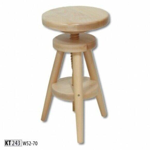 Drehhocker Barhocker Holz höhenverstellbar Sitzmöbel Schemel Arbeitshocker neu