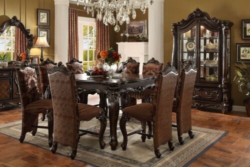 Klassischer Esstisch Tisch Holz Esszimmer Garnitur 8x Stuhl Set Stühle 9 tlg Set