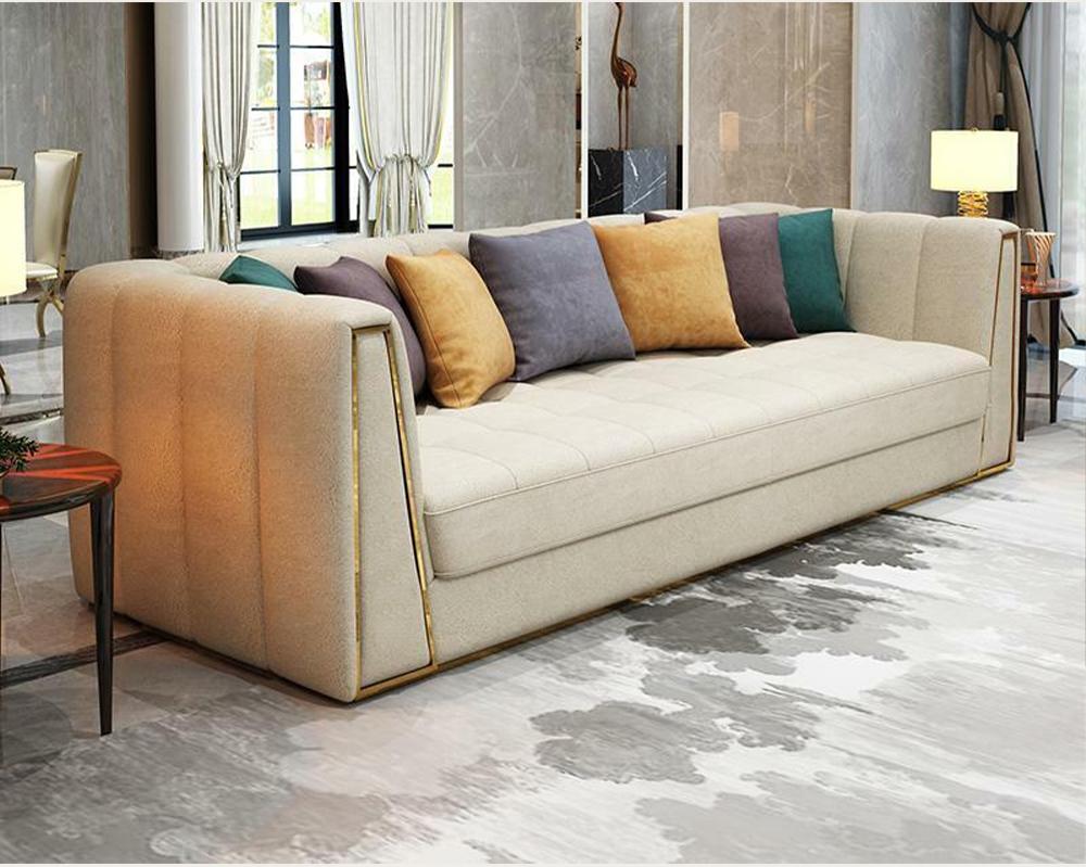Dreisitzer Wohnlandschaft Modernes Sofa 3 Sitzer Ledersofa Designer Couch Leder