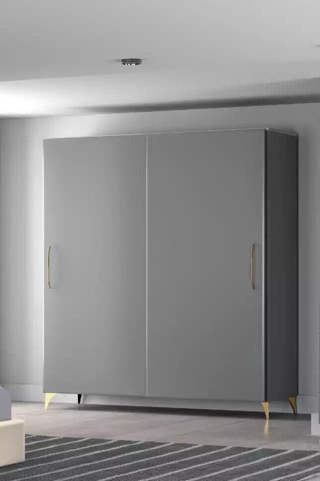 Schrank Material Holz Kleiderschrank Schrank Holz Schrank neu grau