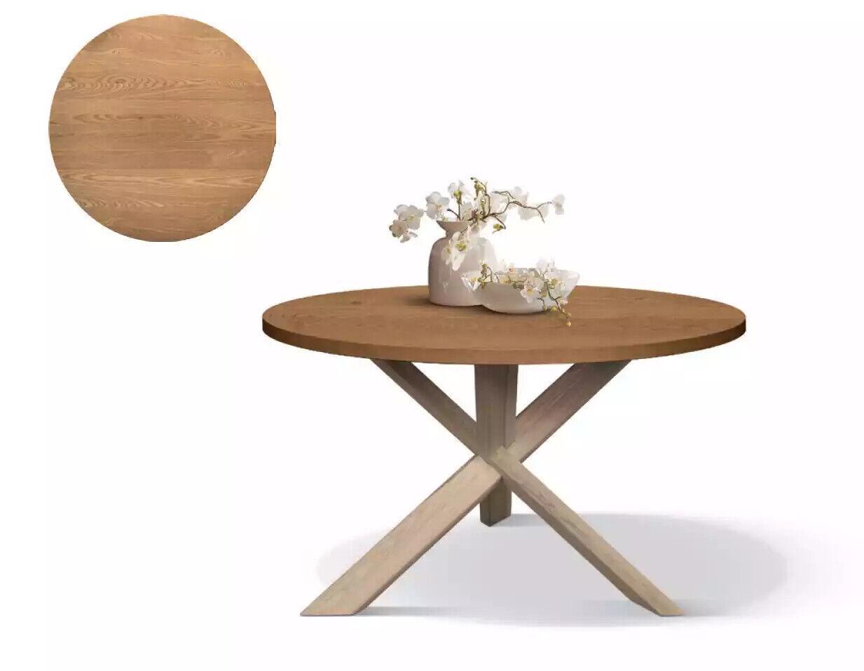 Rund Küche Esstisch Couchtisch Farbe Braun Stil Modern Holz 140cm